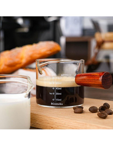 Jarra Medidora Doble Pico 75ml BCnmviku Vidrio Transparente