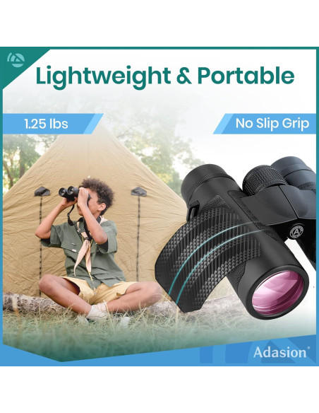 Binoculares Adasion 12x42 HD Impermeables con Adaptador