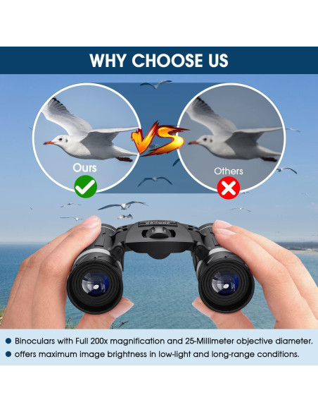 Binoculares Compactos 200x25 FLYANT para Adultos y Niños