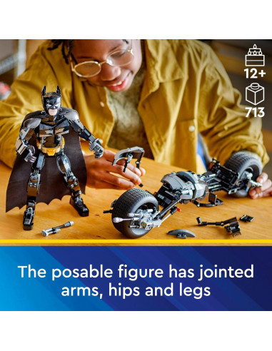 LEGO DC Batman Figura y Moto Bat-Pod 26 cm Juguete 12+
