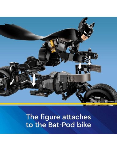 LEGO DC Batman Figura y Moto Bat-Pod 26 cm Juguete 12+