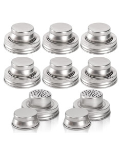 Lyellfe 8 Tapas de Acero Inoxidable para Frascos Mason