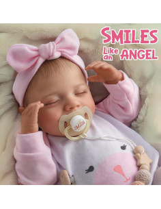 Muñeca Reborn Realista BABESIDE 50 cm con Accesorios 2