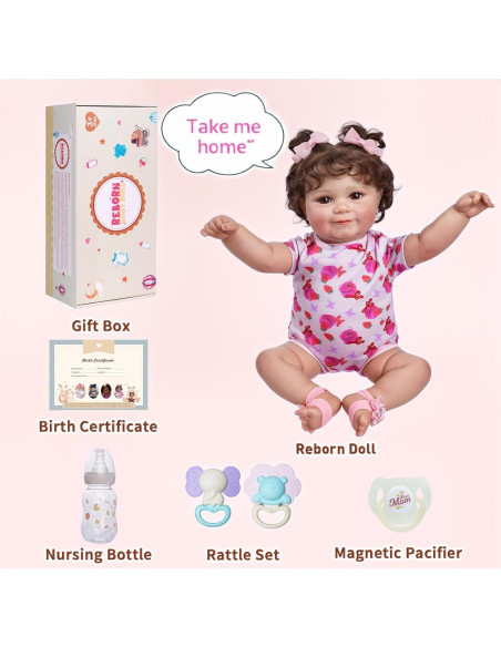 Muñeca de bebé renacida JIZHI 50,8 cm realista con caja