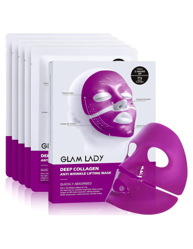 Mascarilla Facial Bio-Colágeno Glam Lady 37g Hidratante Antienvejecimiento