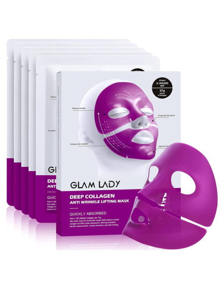 Mascarilla Facial Bio-Colágeno Glam Lady 37g Hidratante Antienvejecimiento