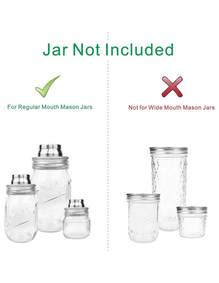 Lyellfe 8 Tapas de Acero Inoxidable para Frascos Mason