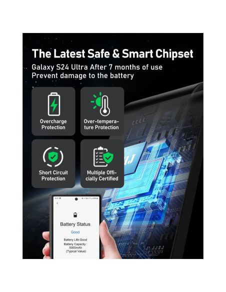 Cargador Inalámbrico 5 en 1 WHJ para Samsung Galaxy, Negro Cargador Inalámbrico 5 en 1 WHJ para Samsung Galaxy, Negro