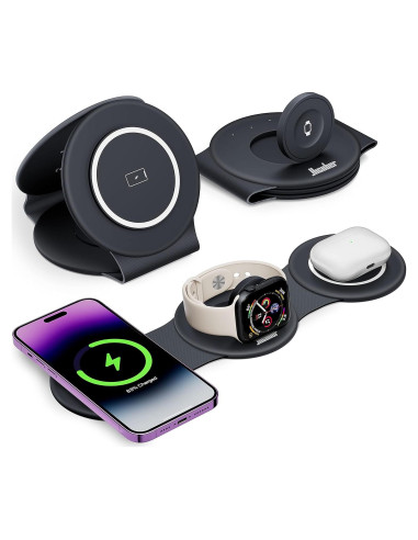 Estación de Carga Inalámbrica 3 en 1 18W para Apple