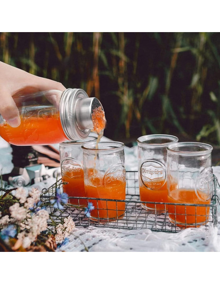 Lyellfe 8 Tapas de Acero Inoxidable para Frascos Mason