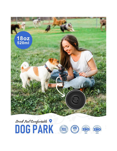 Botella de Agua para Perros Lesotc 520ml a Prueba de Fugas