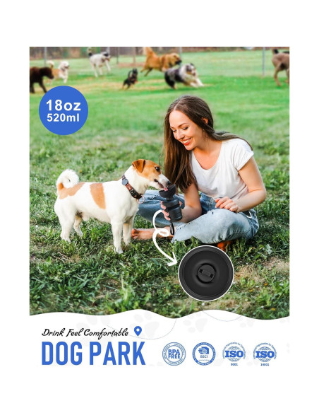 Botella de Agua para Perros Lesotc 520ml a Prueba de Fugas