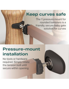 Puerta de Seguridad para Bebés Cumbor 29.7-46" Ancha 2