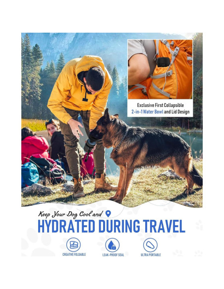 Botella de Agua para Perros Lesotc 520ml a Prueba de Fugas