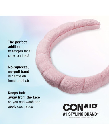 Banda para Maquillaje Conair Rosa - Suave y Absorbente