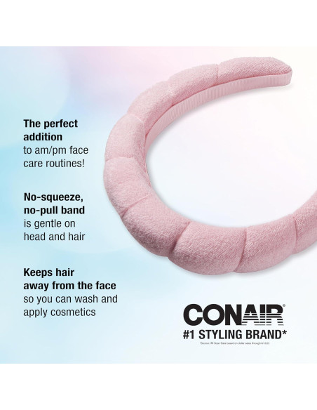 Banda para Maquillaje Conair Rosa - Suave y Absorbente