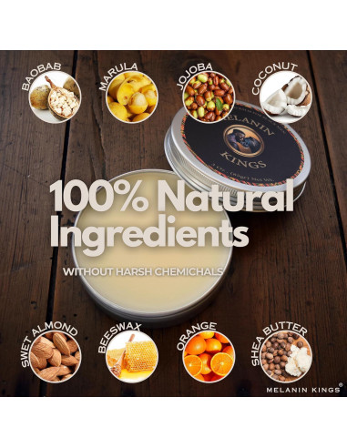 Bálsamo para Barba Melanin Kings 85g Cuidado Hombres Negros