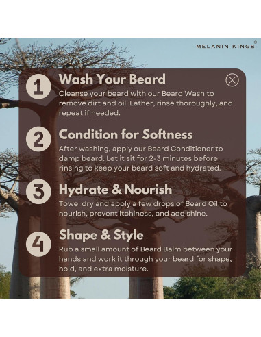 Bálsamo para Barba Melanin Kings 85g Cuidado Hombres Negros