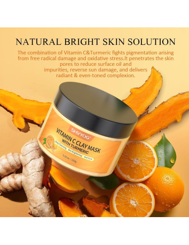 Mascarilla Facial Vitamina C y Arcilla Kaolin 150 g - SHVYOG
