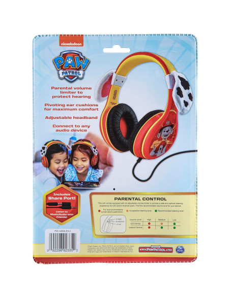 Auriculares eKids Paw Patrol Marshall con Cable 3.5mm