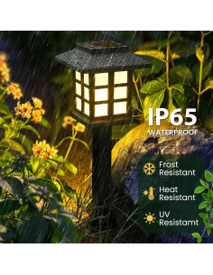 Luces Solares Gigalumi 12 LED Impermeables para Jardín 2