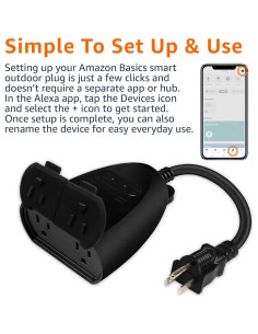 Enchufe Inteligente Exterior Amazon Basics 2 Salidas Controladas 2