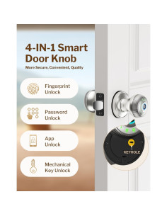 Cerradura Inteligente HOUMICA Q6 Biométrica con App Plateada 2