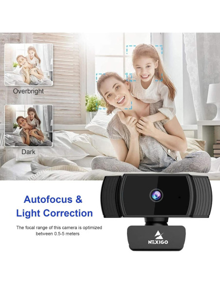 Cámara Web NexiGo N930AF 1080p Autofoco con Micrófono