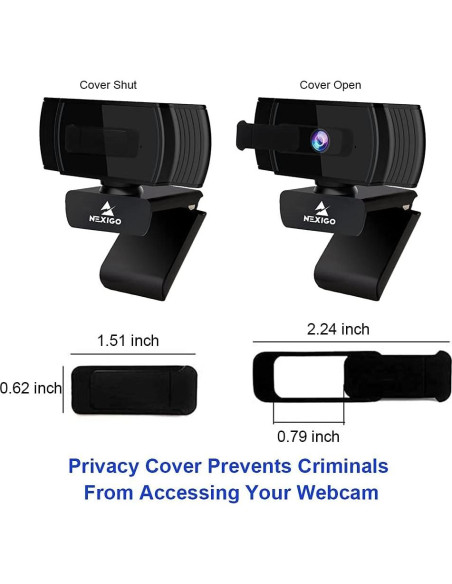 Cámara Web NexiGo N930AF 1080p Autofoco con Micrófono