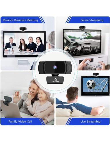 Cámara Web NexiGo N930AF 1080p Autofoco con Micrófono