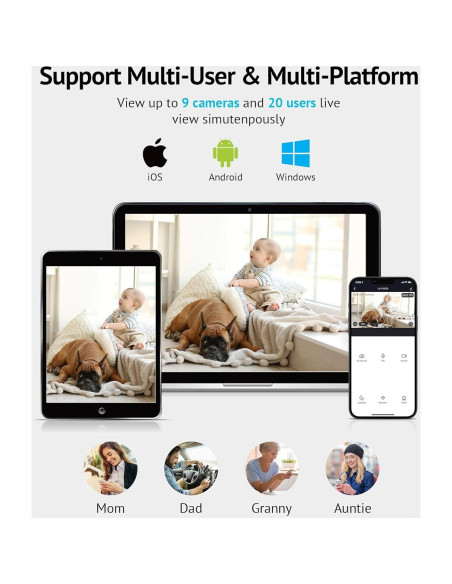Cámara de Seguridad LaView 1080P WiFi con Audio Bidireccional