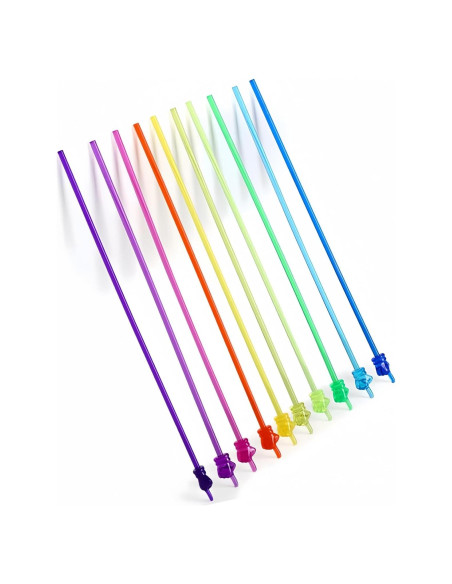 10 Palos de Lectura DOLANFYE para Niños 30 cm Coloridos