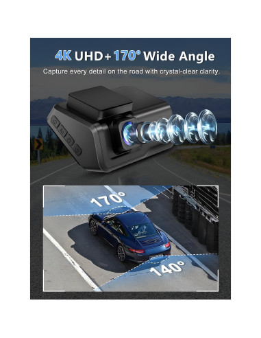 Cámara Dash Delantera y Trasera Otovoda 4K+1080P WiFi
