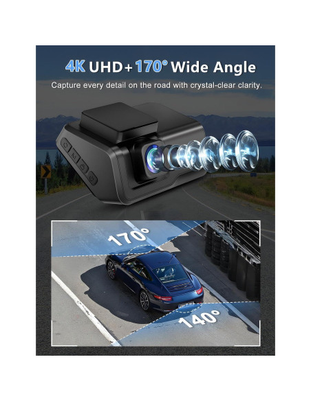 Cámara Dash Delantera y Trasera Otovoda 4K+1080P WiFi