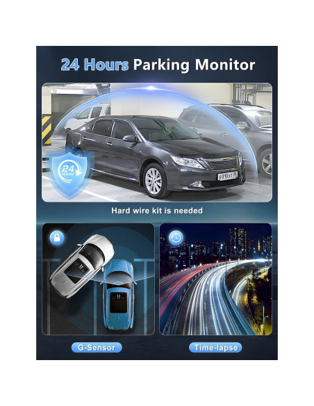 Cámara Dash Delantera y Trasera Otovoda 4K+1080P WiFi