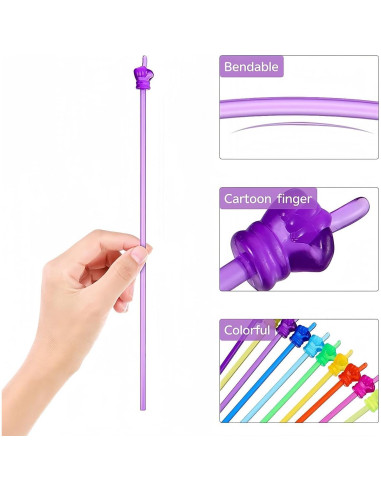 10 Palos de Lectura DOLANFYE para Niños 30 cm Coloridos