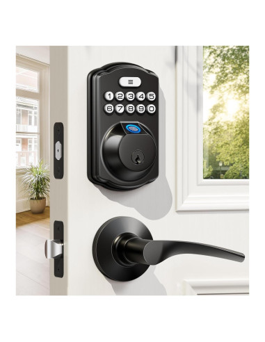 Cerradura Biométrica Veise KS02B con Teclado y 2 Manijas