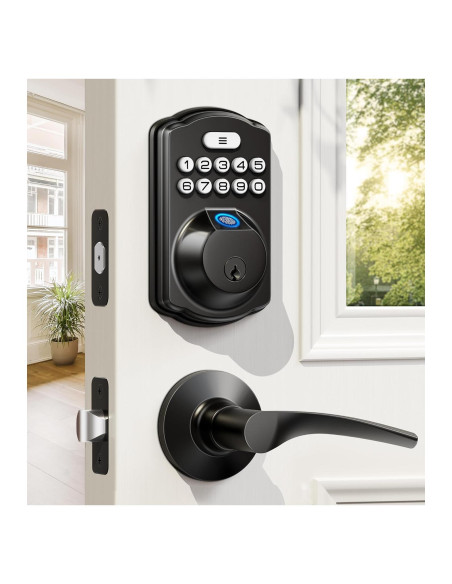 Cerradura Biométrica Veise KS02B con Teclado y 2 Manijas