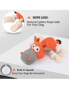 Juguete de Peluche IOKHEIRA para Perros Grandes Naranja 2