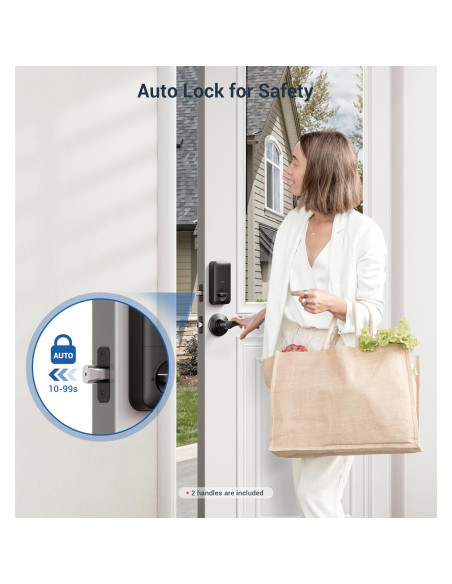 Cerradura Biométrica Veise KS02B con Teclado y 2 Manijas