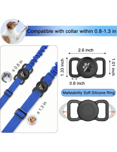 Soporte para Collar de Perro SANKALA Airtag Negro Impermeable 2