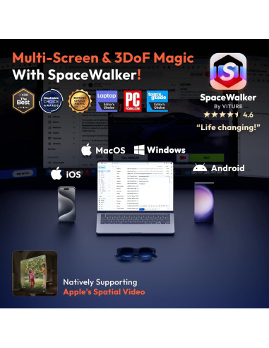 Gafas VITURE Pro XR 135" (342,9 cm) 120Hz Audio Harman