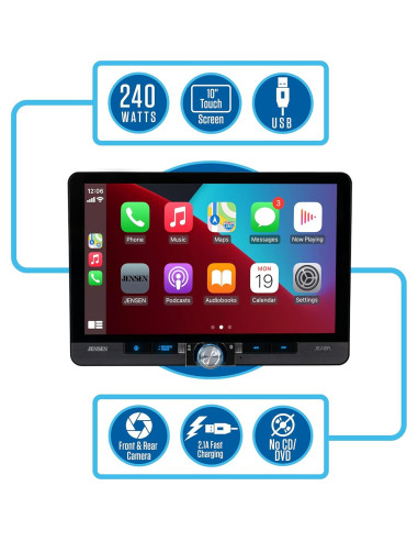 Estéreo de Coche Jensen J1CA10FL 10.1" Pantalla Táctil