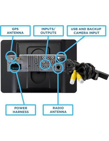 Estéreo de Coche Jensen J1CA10FL 10.1" Pantalla Táctil