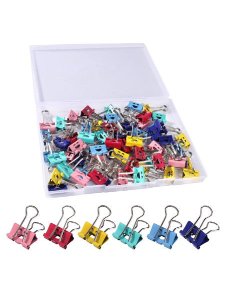 Clips de Carpeta Ufmarine 60 Pcs Acero Templado Multicolor