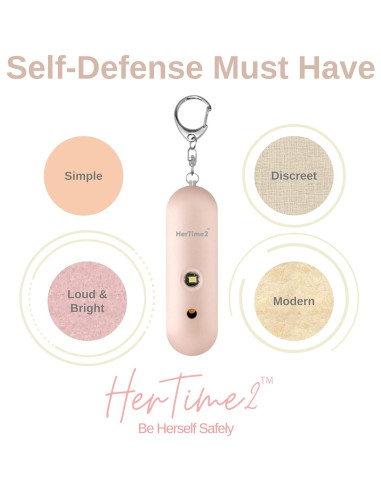 Alarma de Seguridad Personal HerTime2 Oro Rosa 130 dB