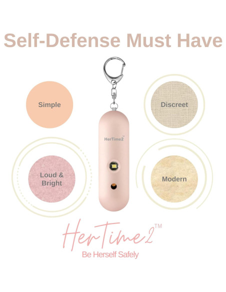 Alarma de Seguridad Personal HerTime2 Oro Rosa 130 dB