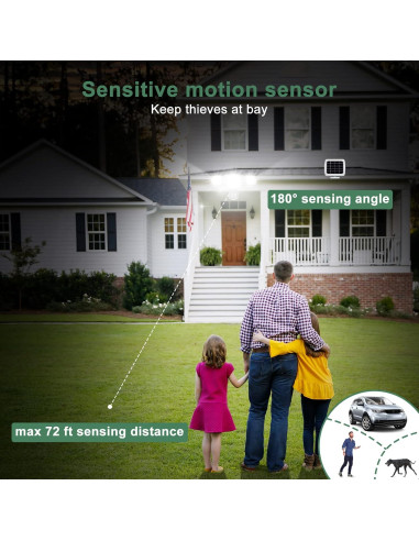 Luz Solar de Seguridad GLORIOUS-LITE 2400mAh LED IP65