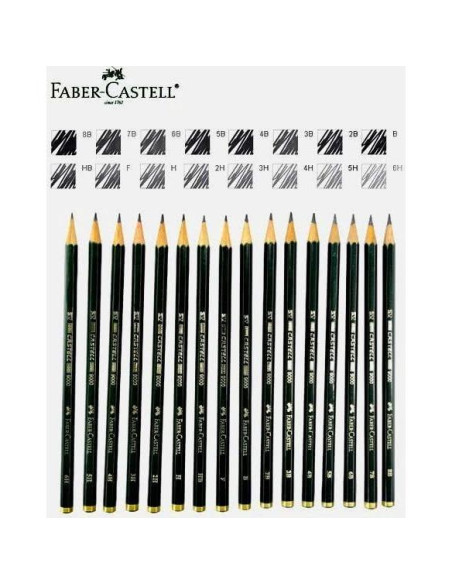 Conjunto de Lápices de Grafito Faber-Castell 9000 - 12 Piezas
