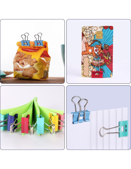 Clips de Carpeta Ufmarine 60 Pcs Acero Templado Multicolor